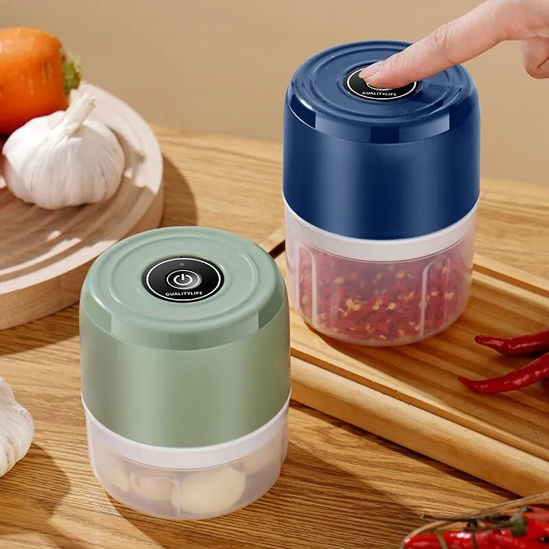 Processador elétrico com carregador USB de alimentos